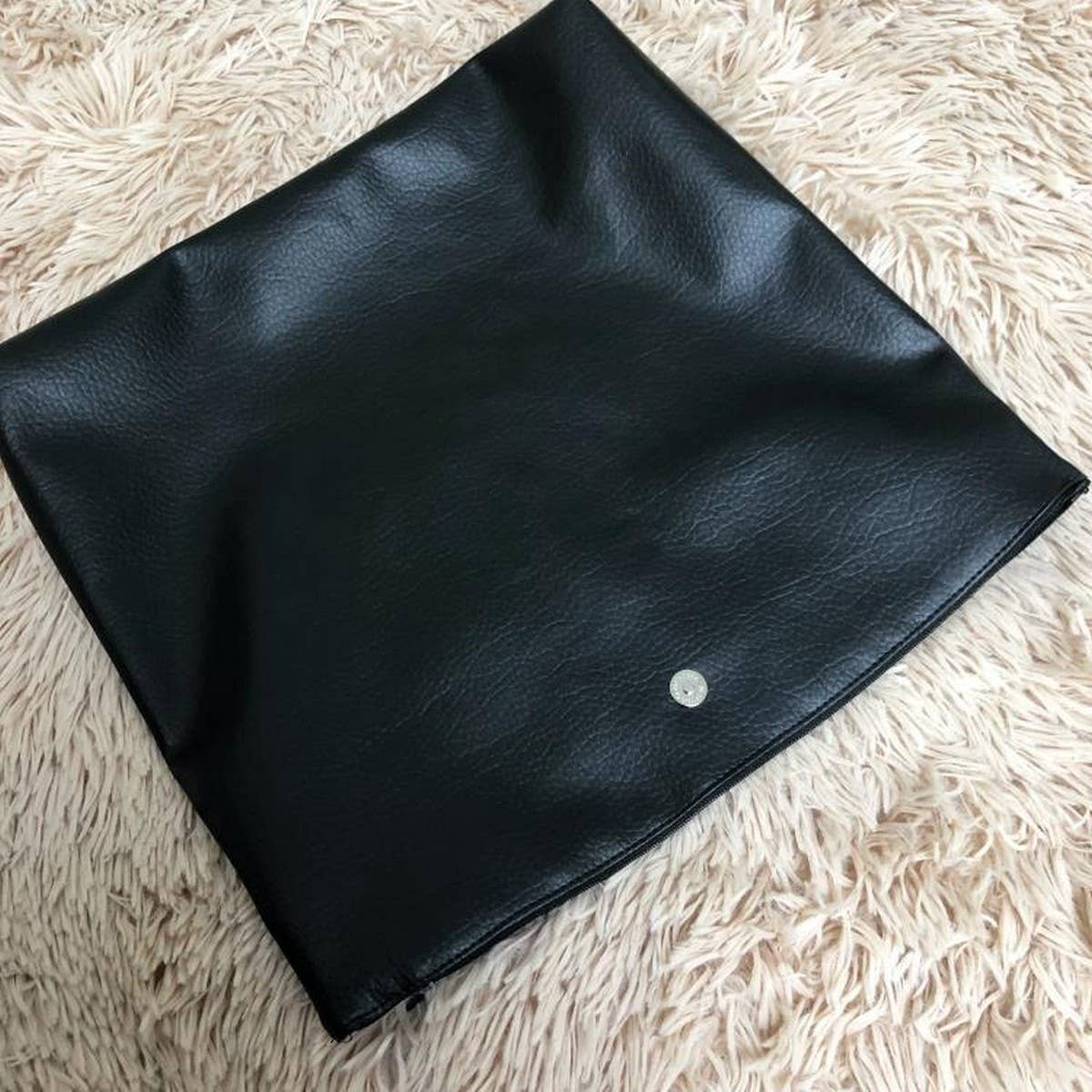 RETRO CURLED HIGH CAPACITY HANDBAG CASUAL CLIP BAG_CWAB1372