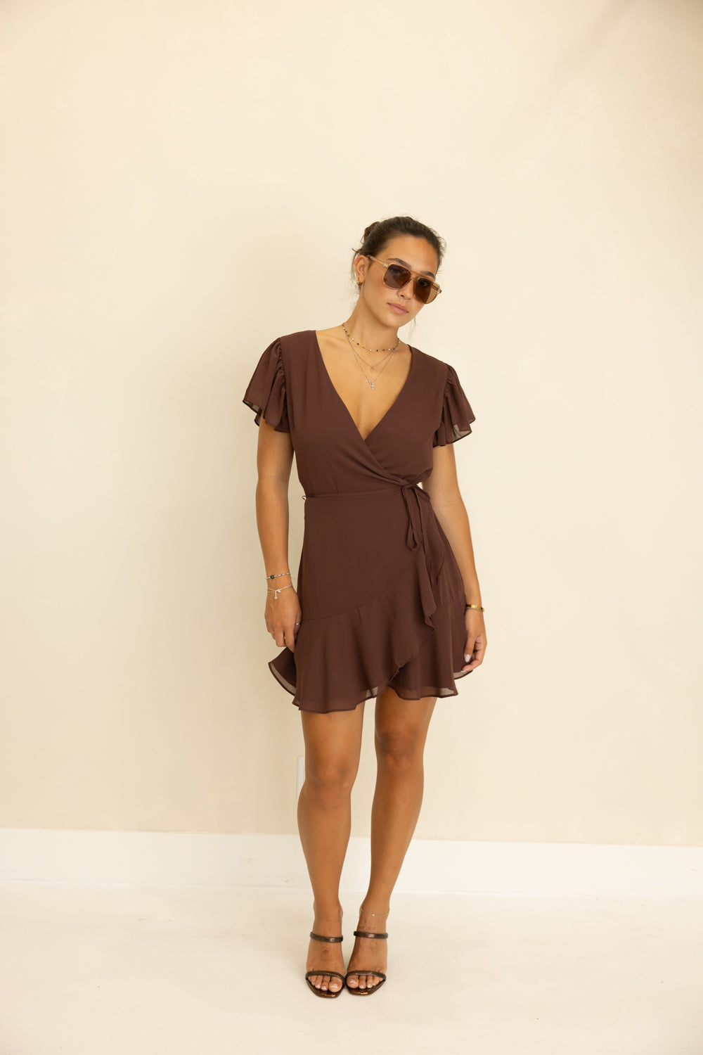 Chelsea Ruffle Wrap Dress