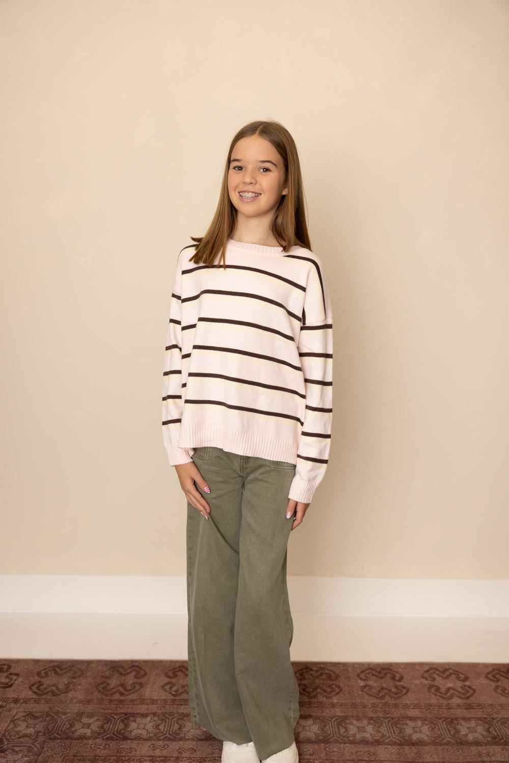 Brynleigh Striped Sweater Tween