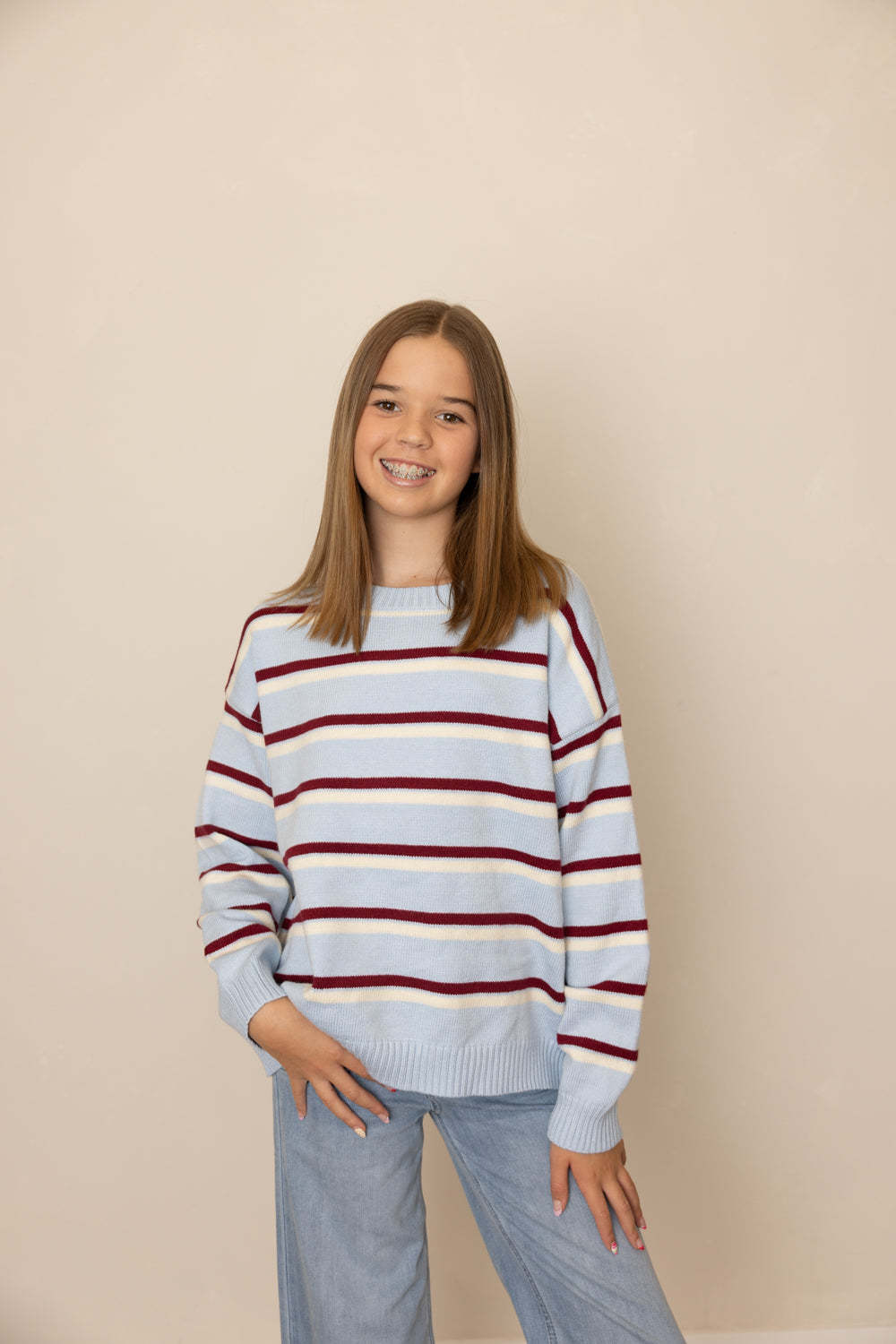 Brynleigh Striped Sweater Tween