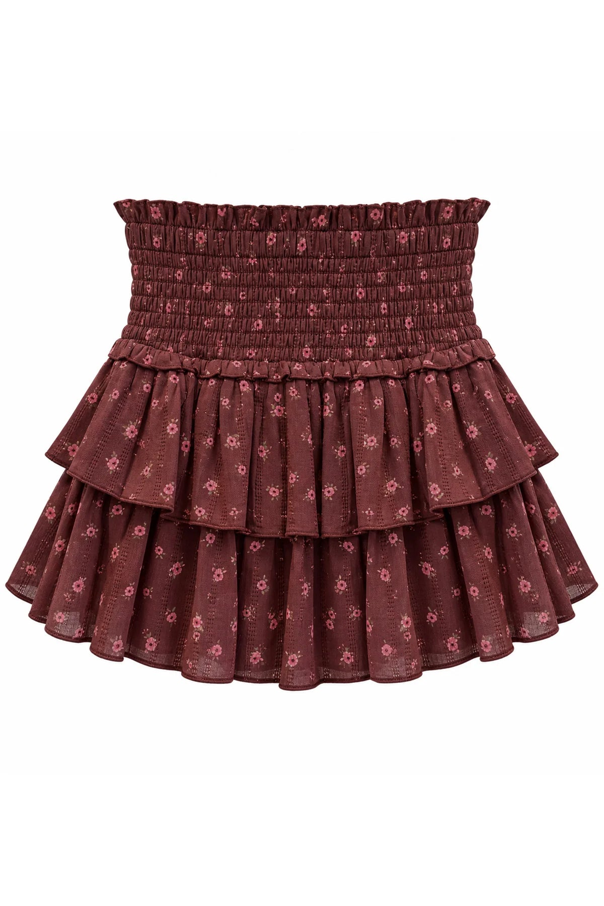 Bianca Burgundy Floral Skirt