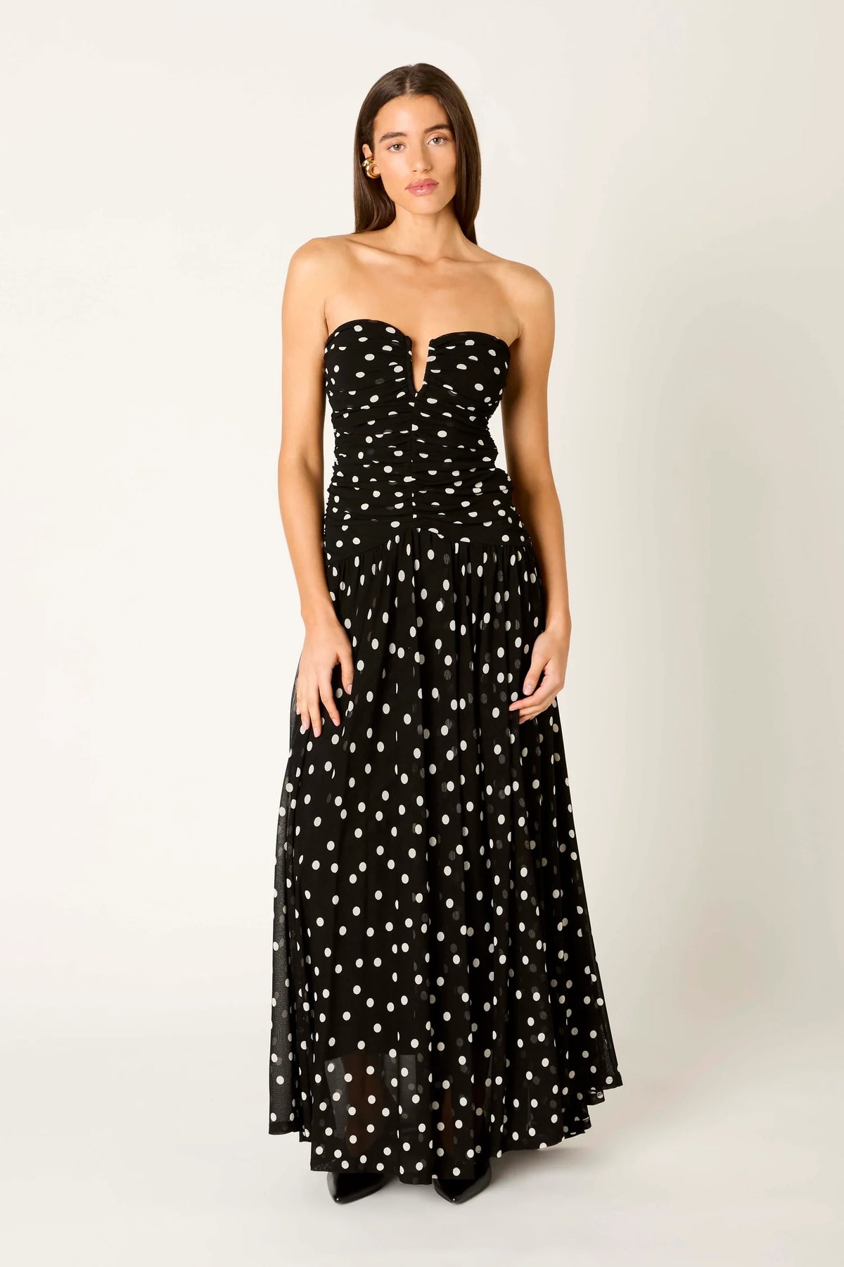 Beverly Black & Ivory Maxi Dress