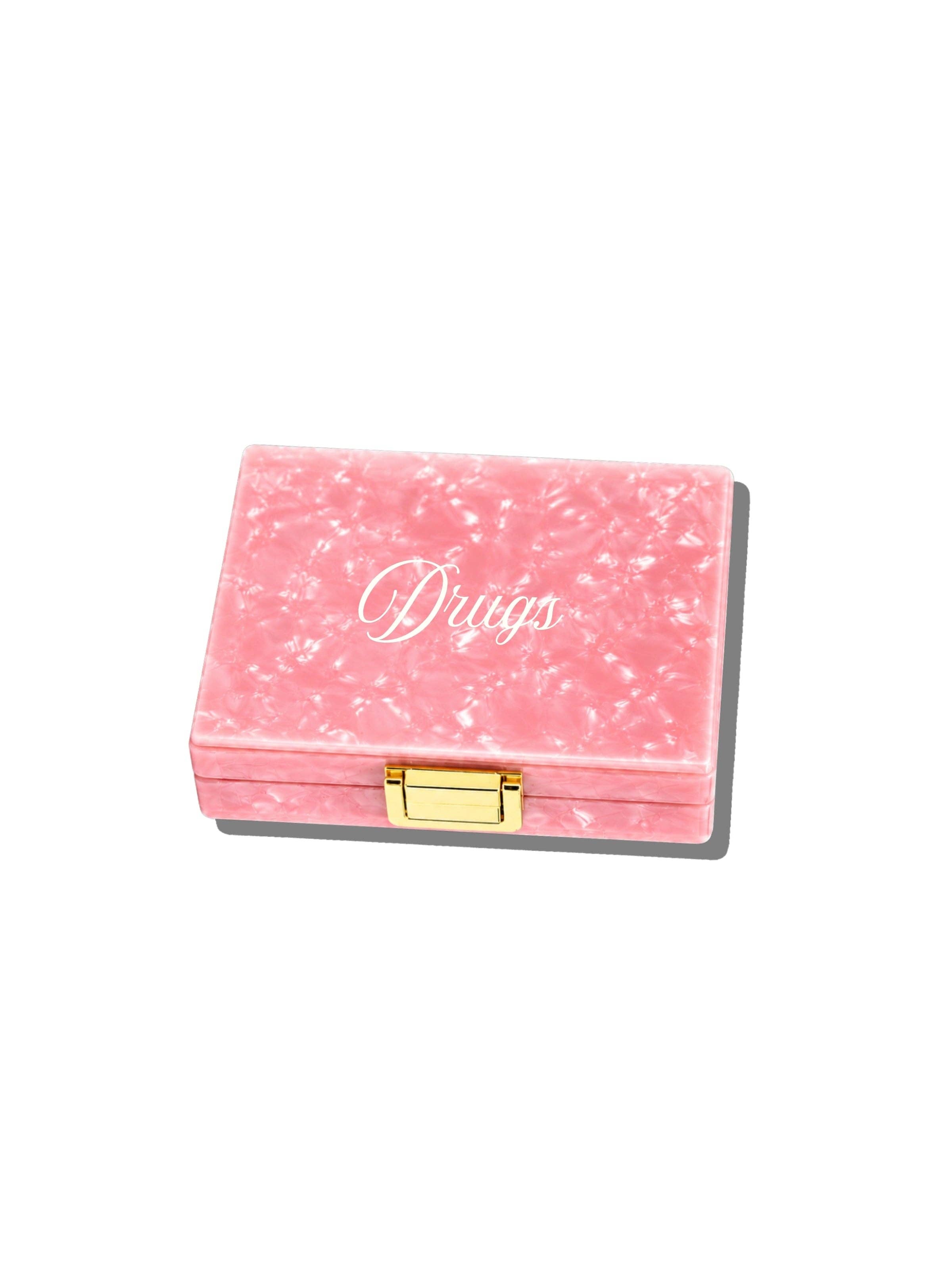 Hand-painted Drugs 7-day Handbag Hero Pillbox