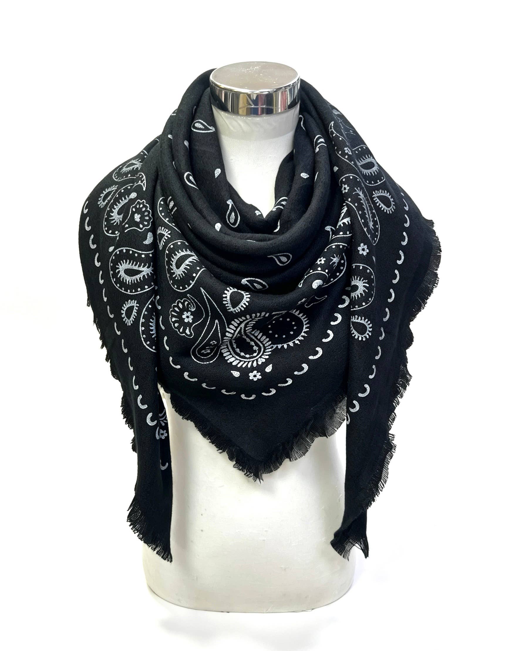 Large Wool Bandana Scarf