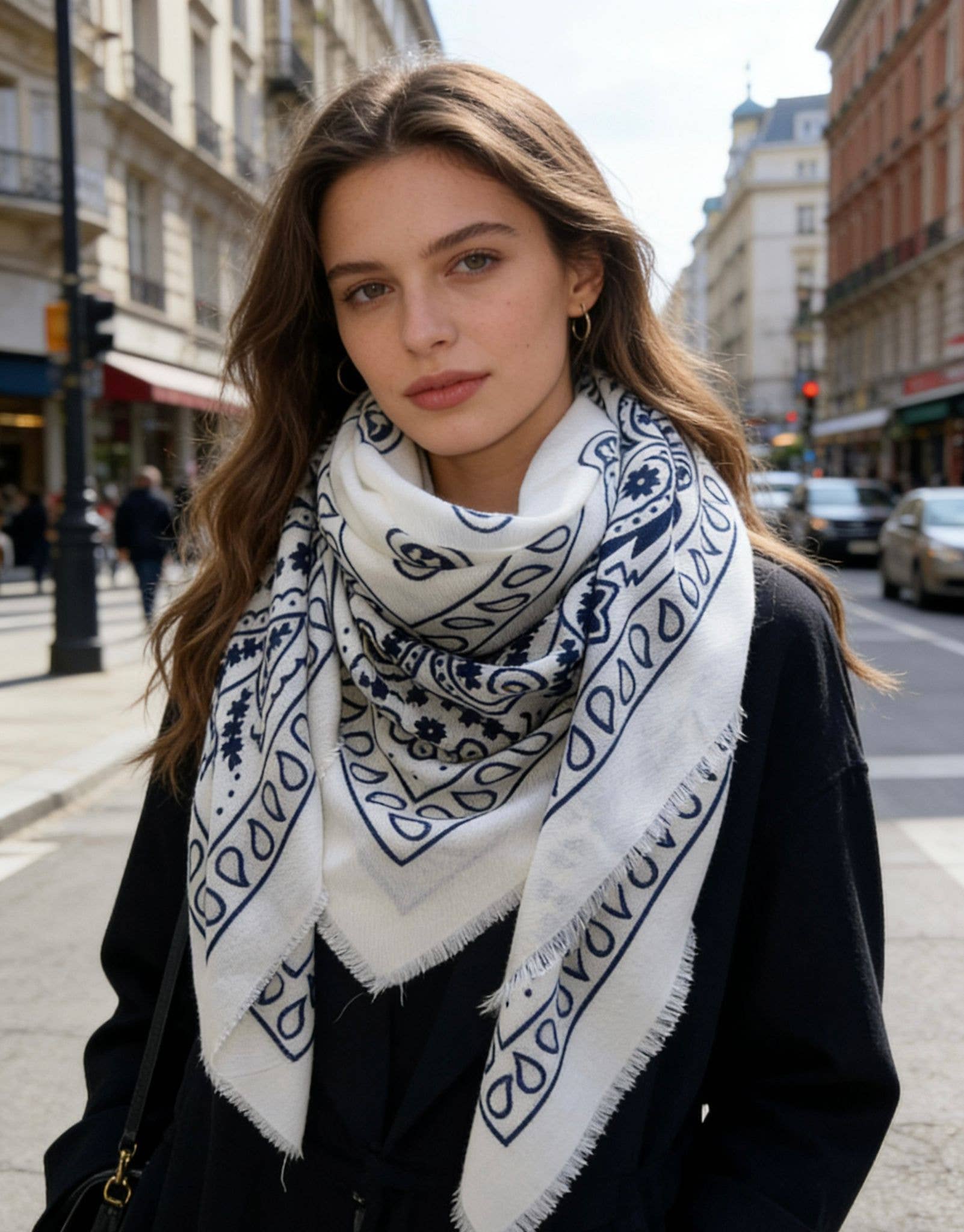Beige Bandana Scarf