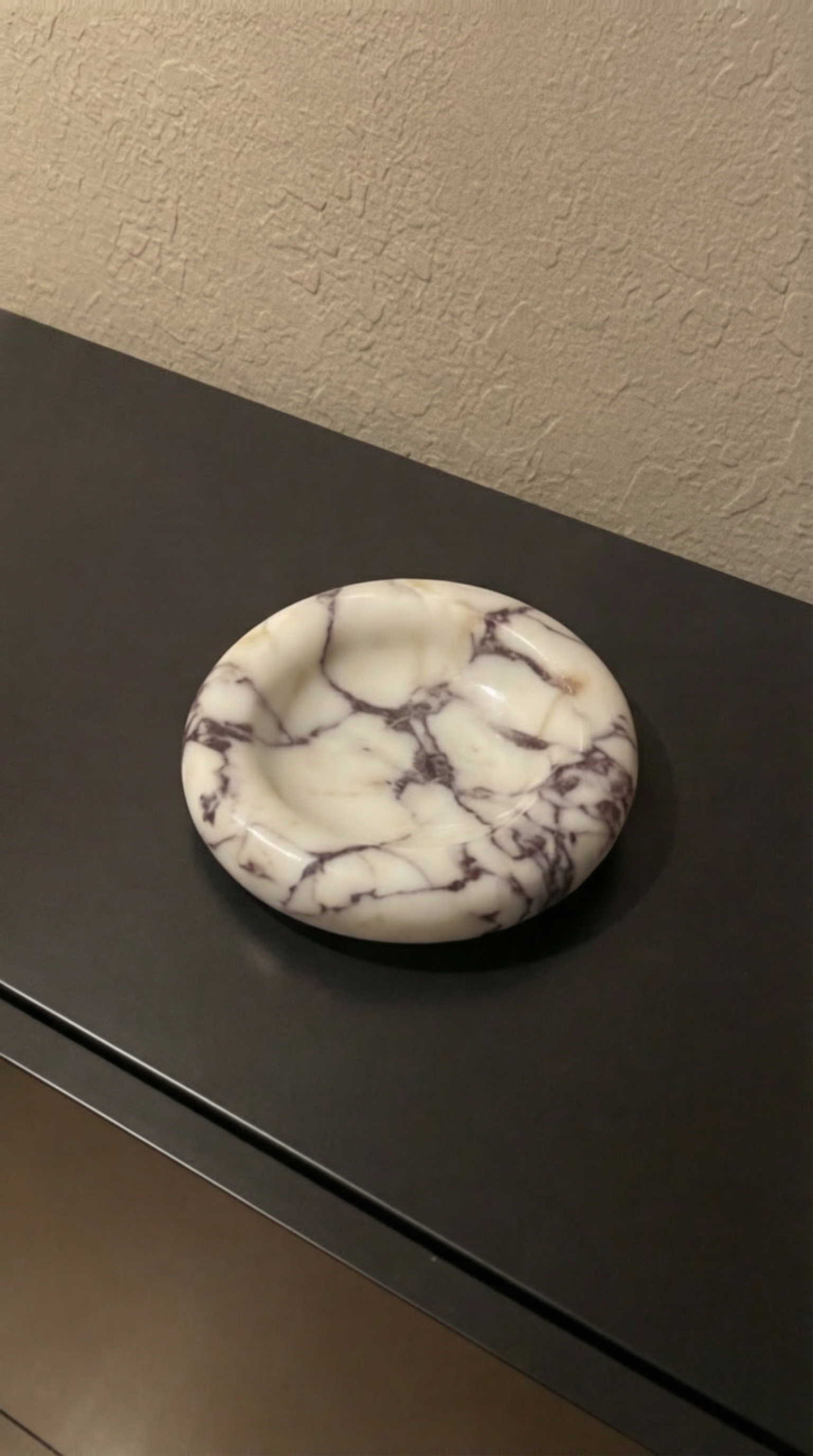 Polished Calacatta Viola Marble Decorative Bowl