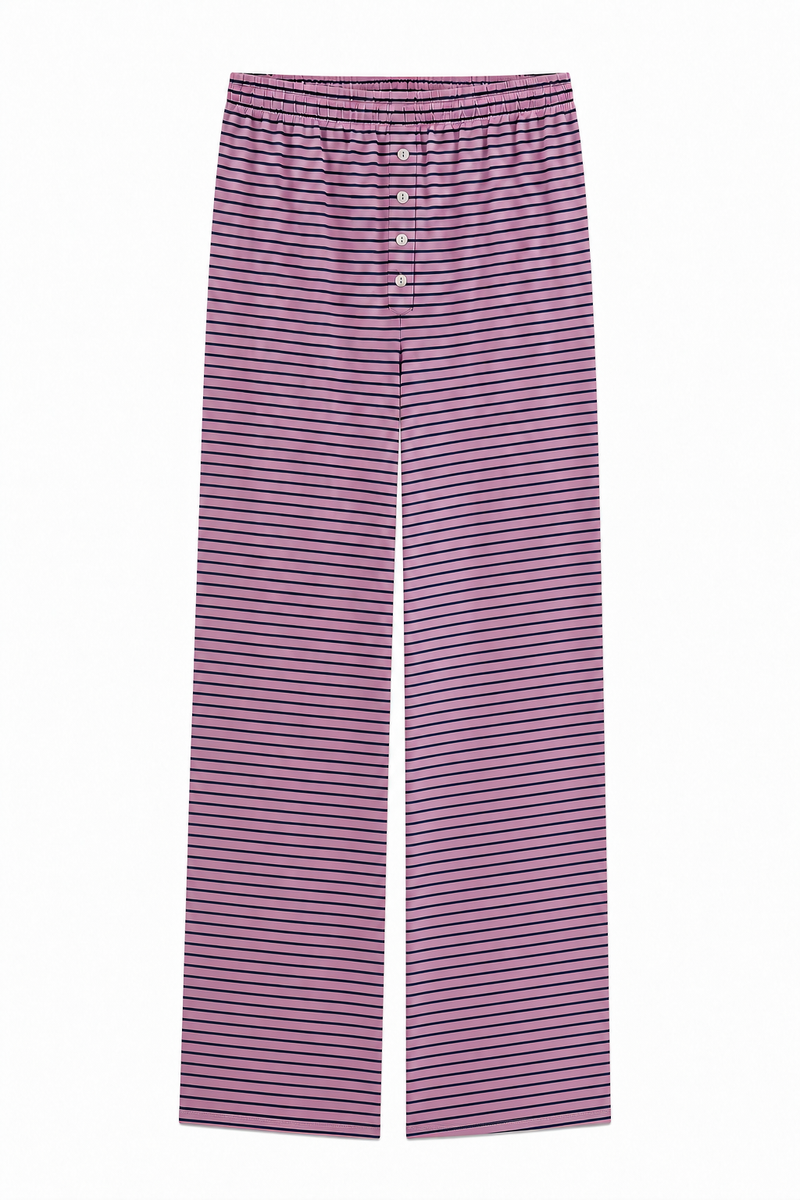 Dylan Mauve/Navy Striped Pants | T
