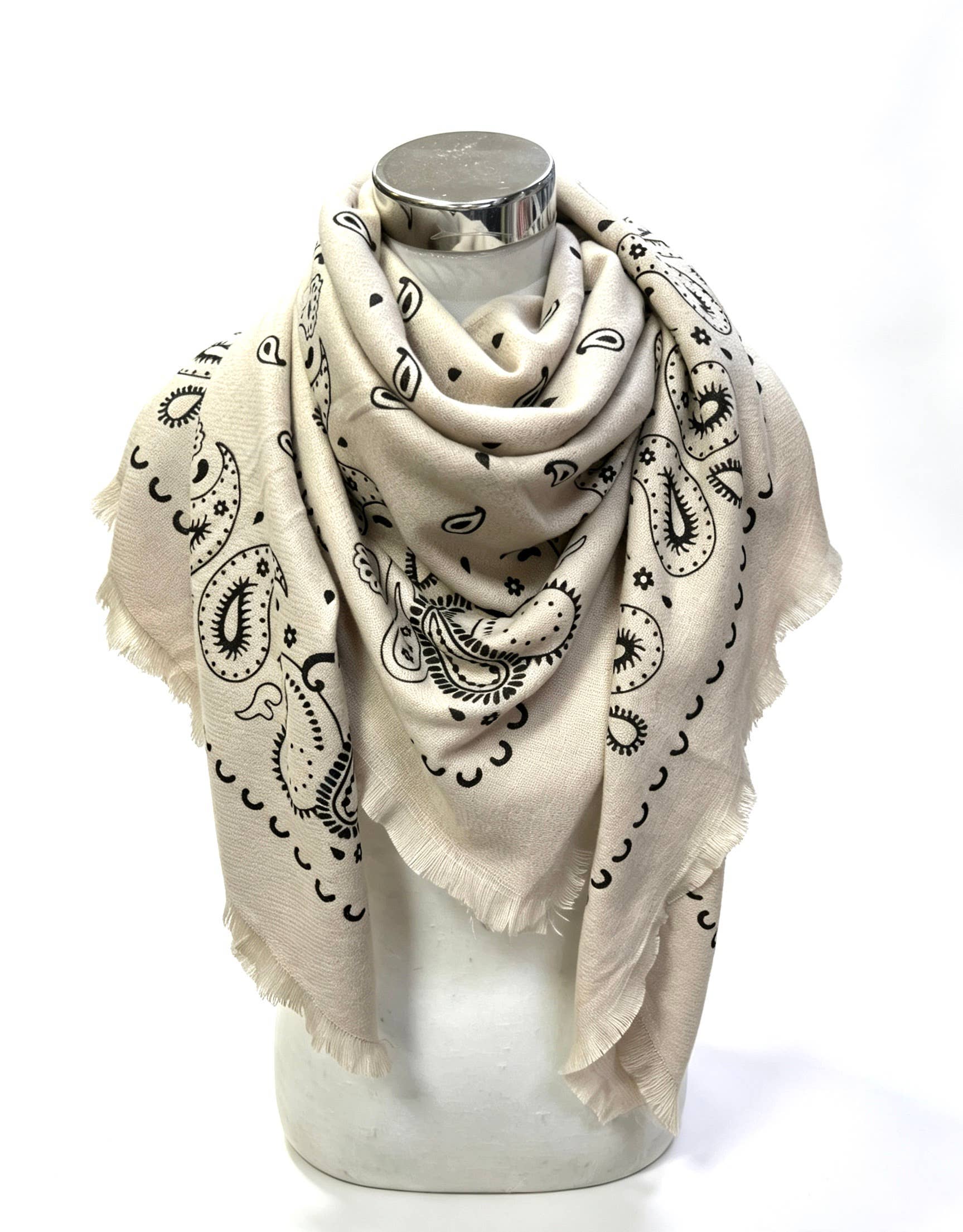 Large Wool  Bandana Scarf