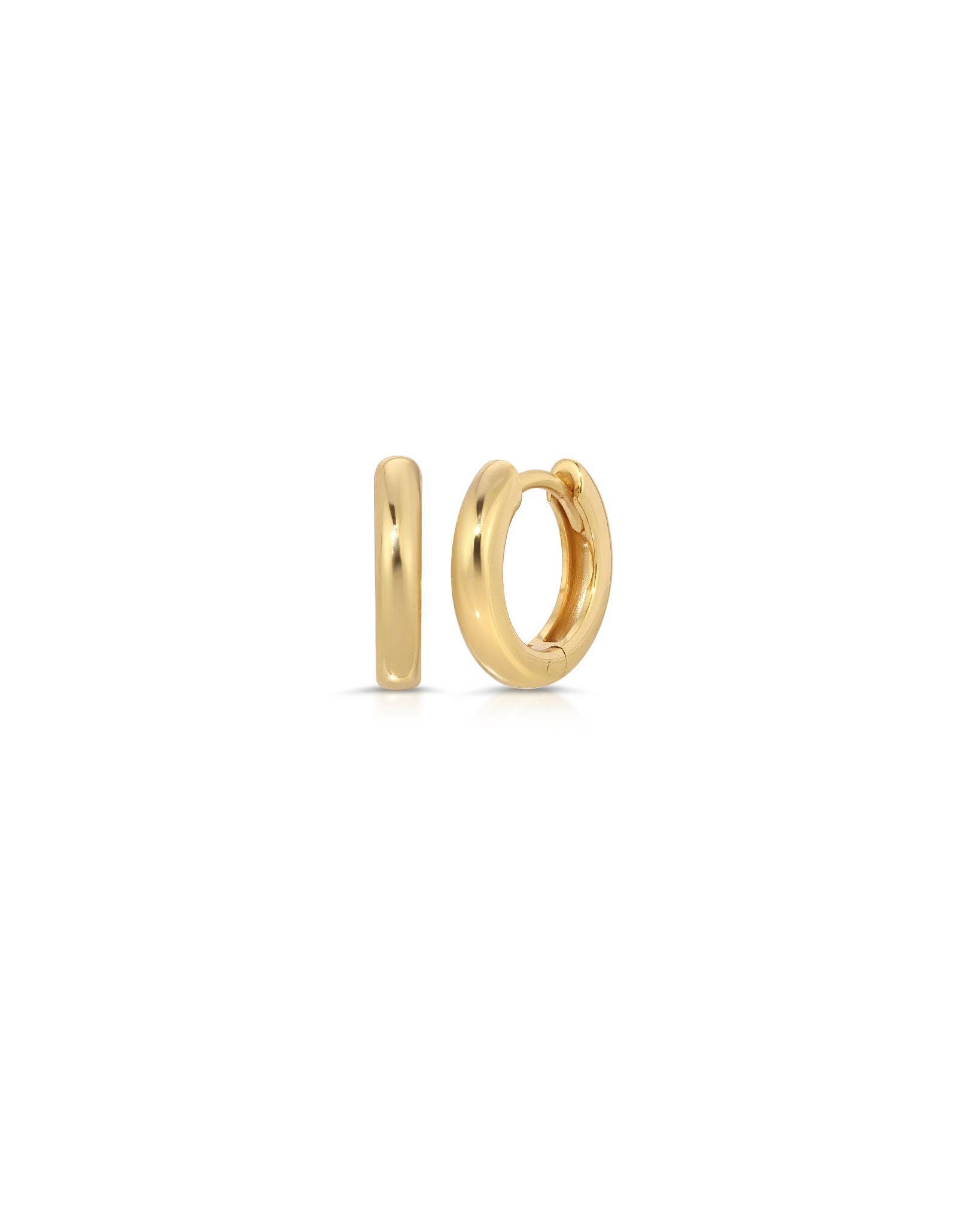 Lacey 14K Gold-Plated Brass Huggie Earrings