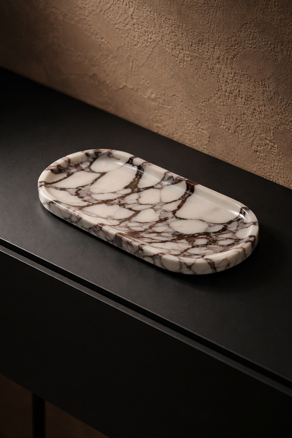 Calacatta Viola Marble Oval Tray
