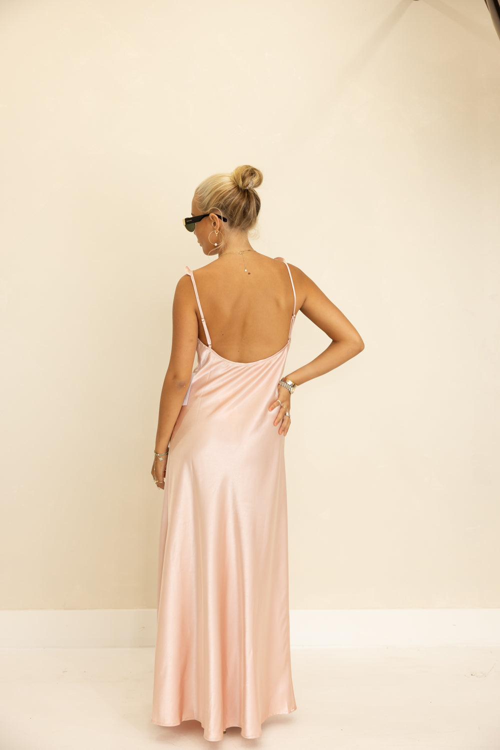Lacy Maxi Satin Dress
