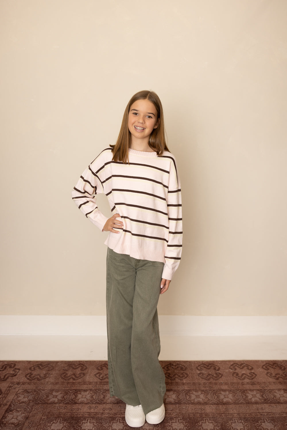Brynleigh Striped Sweater Tween