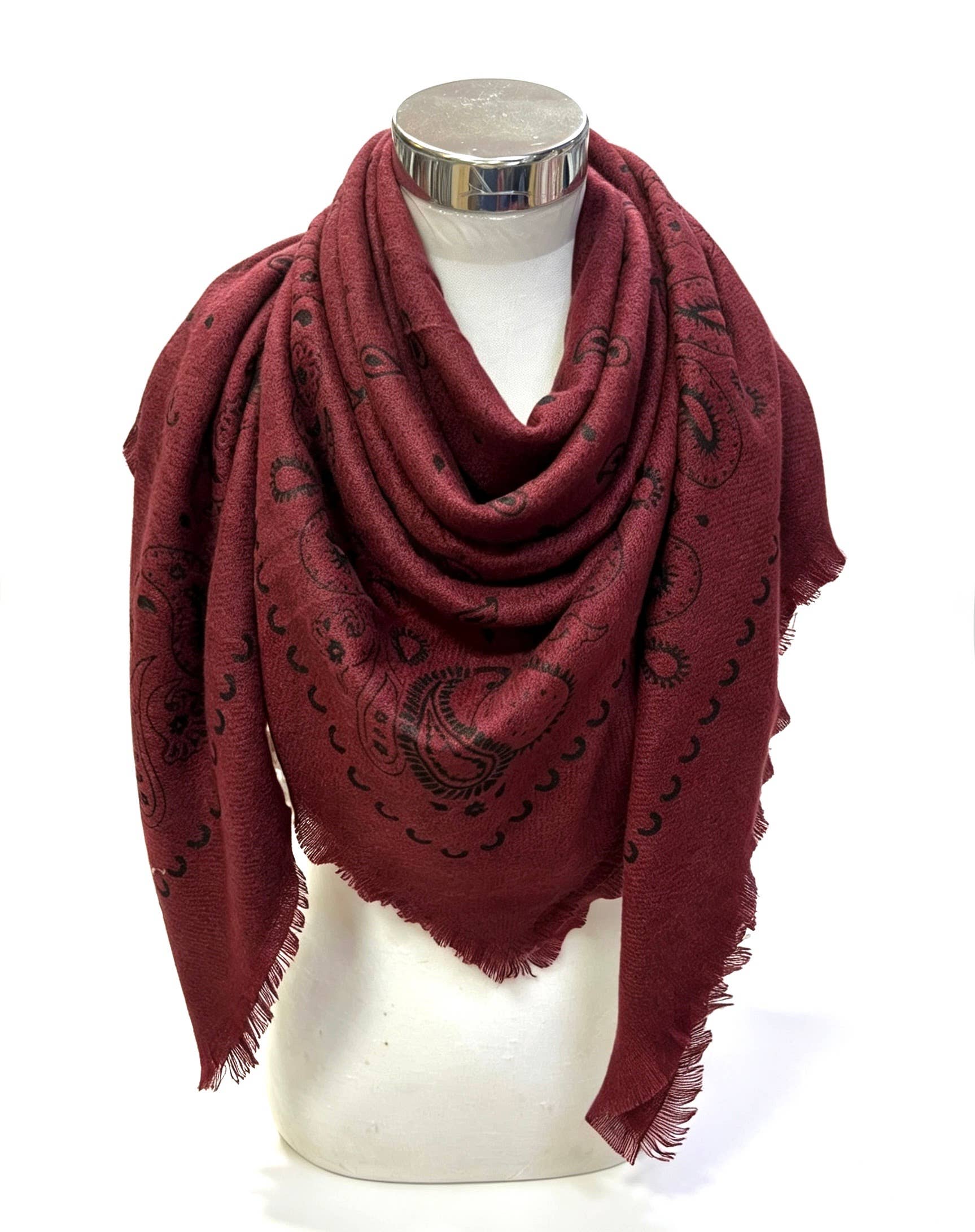 Large Wool  Bandana Scarf