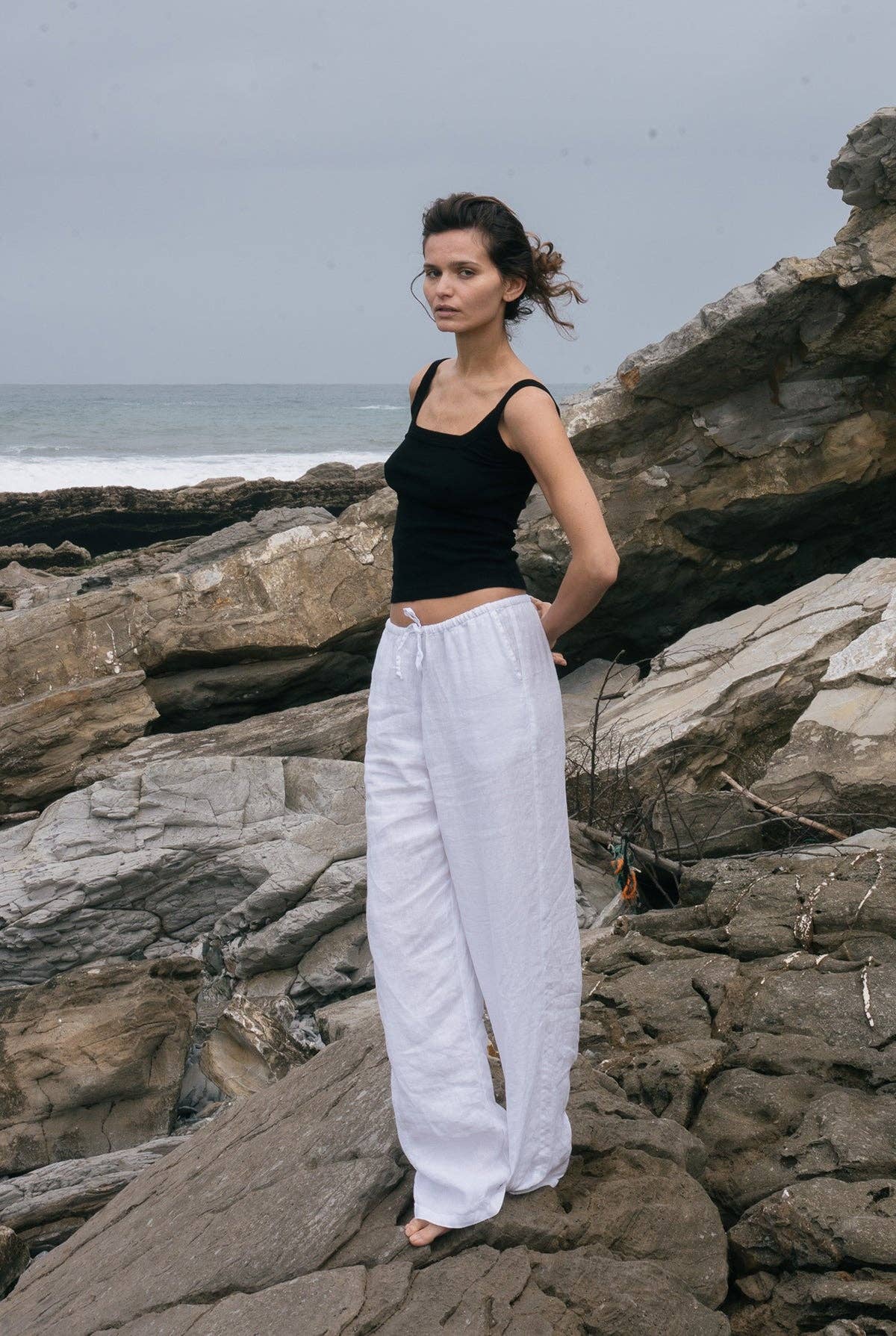 Linen Drawstring Pant