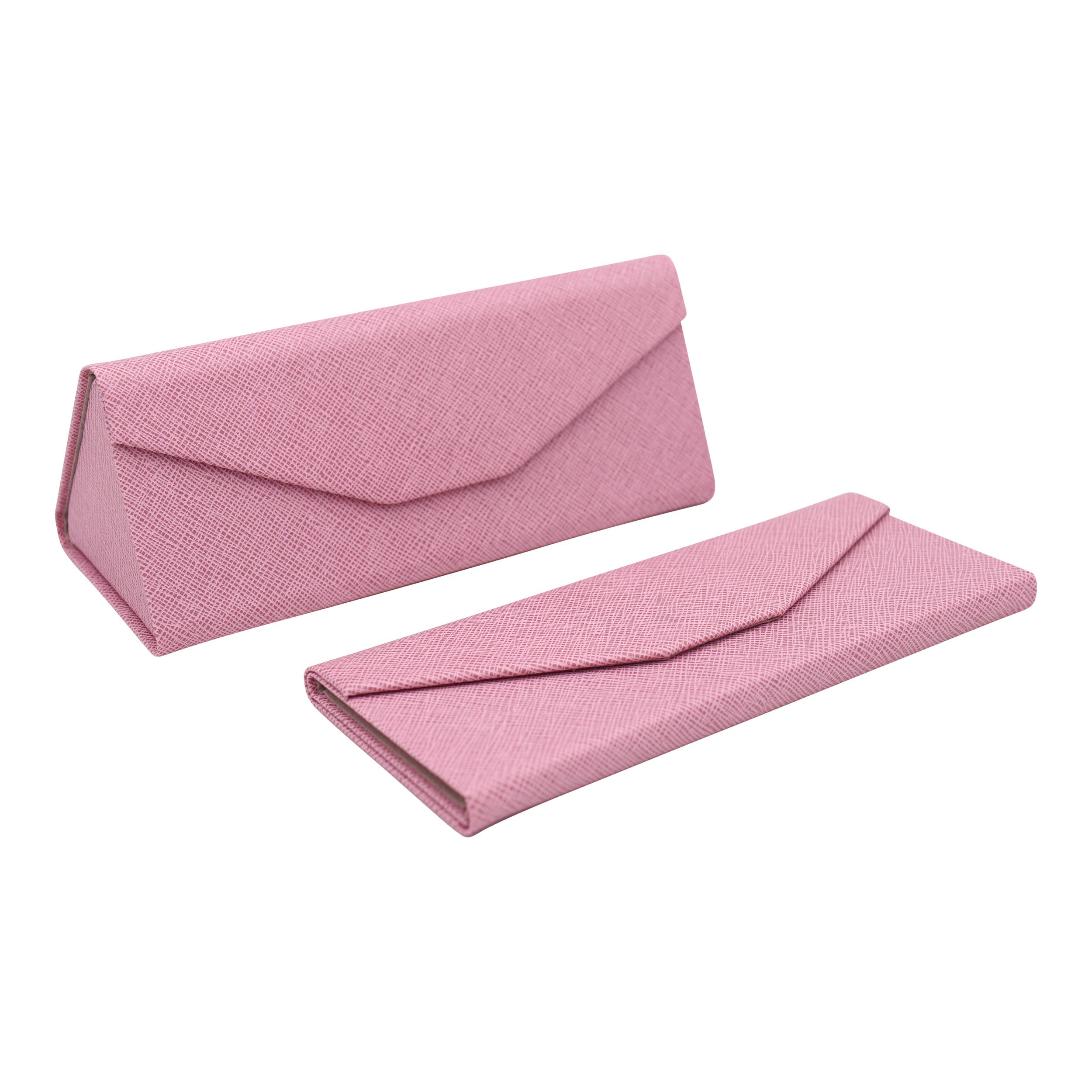 Folding Eco Leather Hard Case for Sunglasses (Pink)