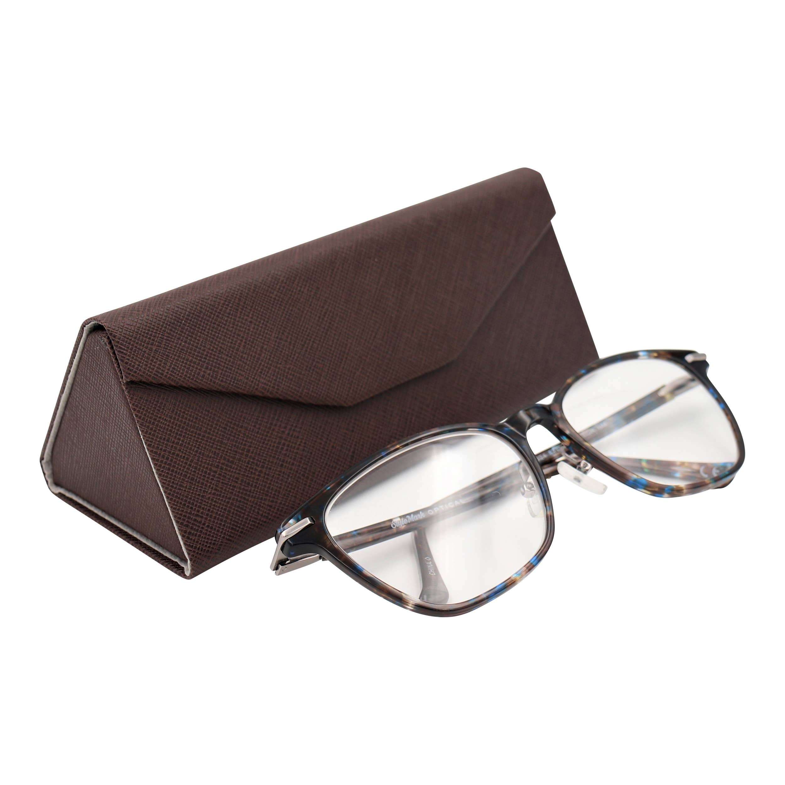 Chocolate Folding Sunglasses Glasses Case – Vegan Leather