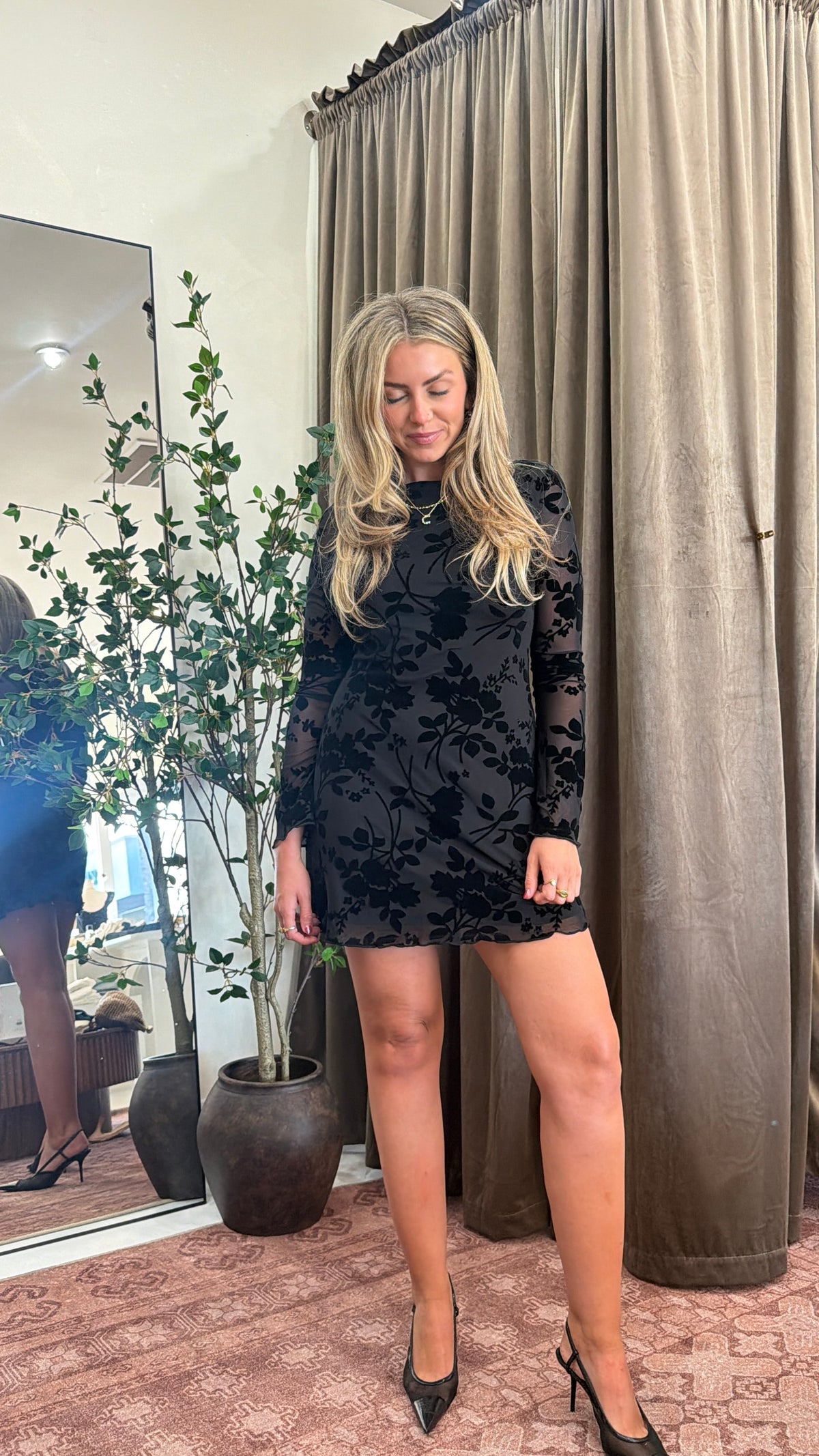 Sienna Black Mini Dress