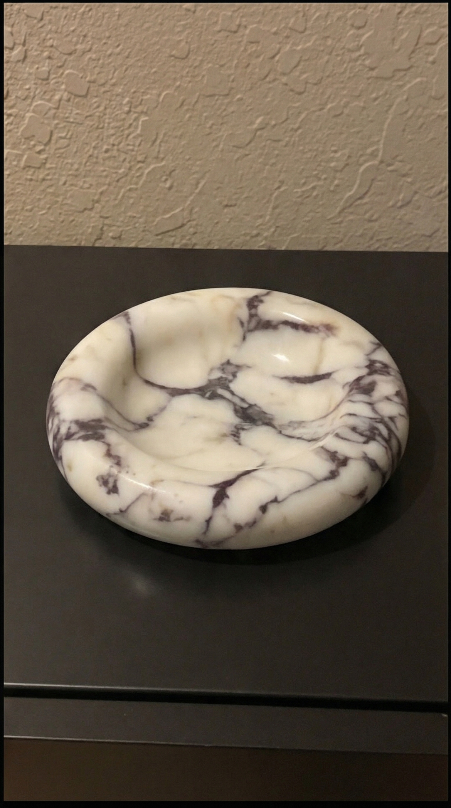 Polished Calacatta Viola Marble Decorative Bowl