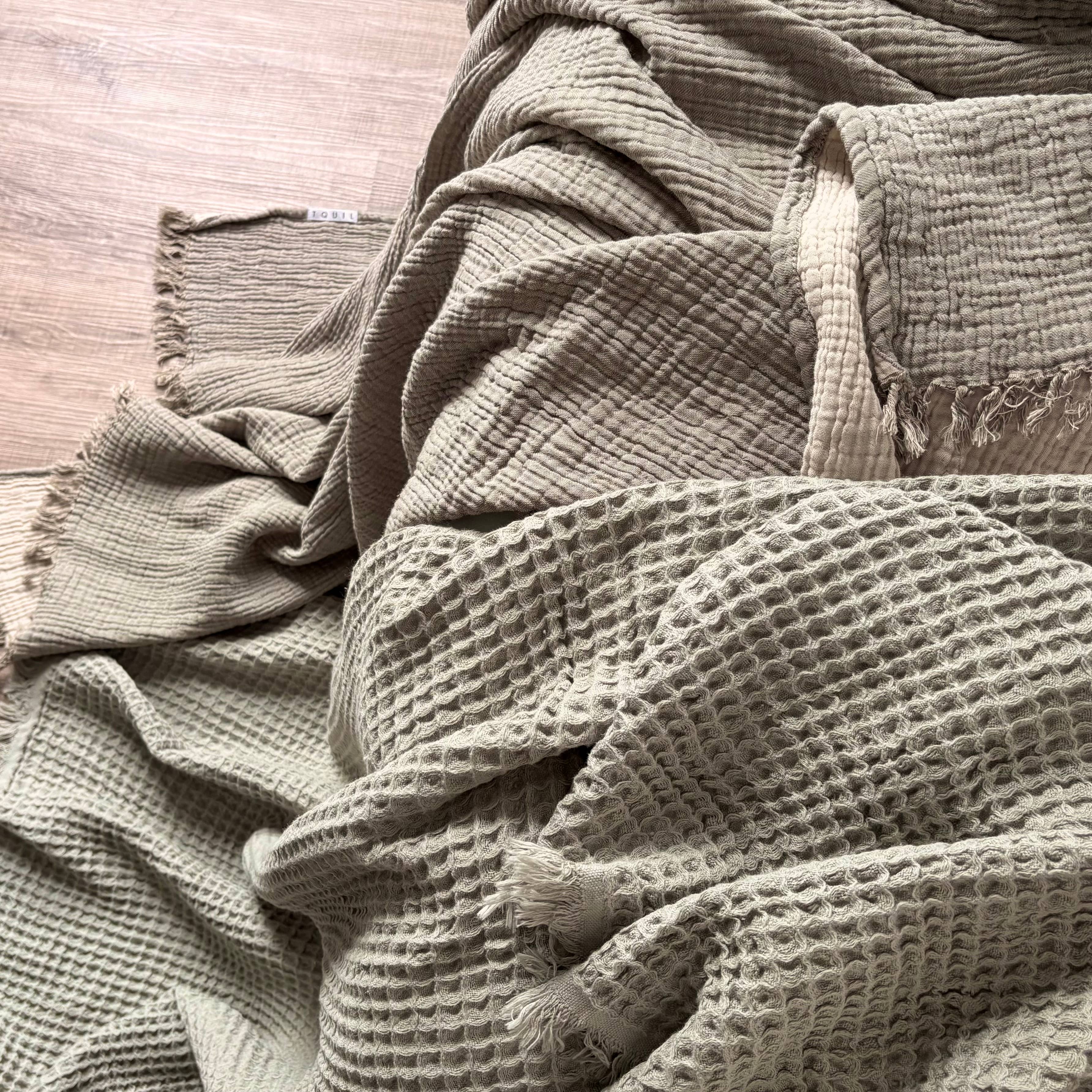 Waffle Soft 100% Turkish Cotton Blanket -  5 Colors