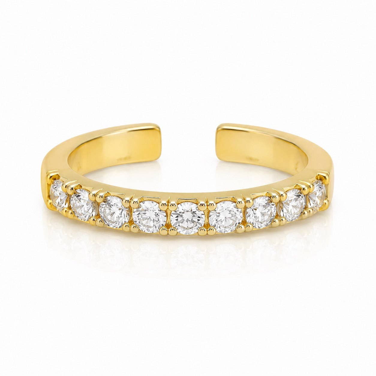 Jolie Gold Pavé Toe Ring