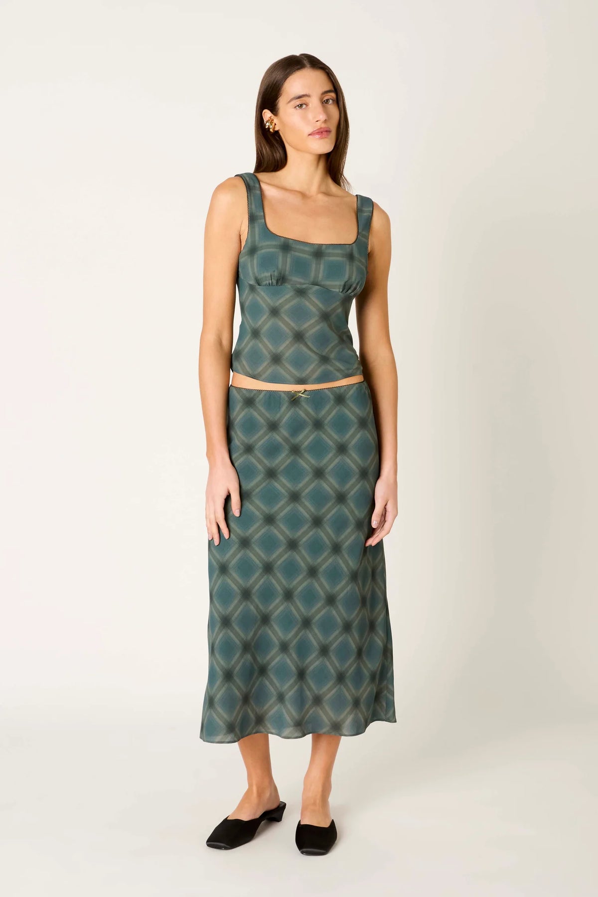 Lilou Hunter Midi Skirt