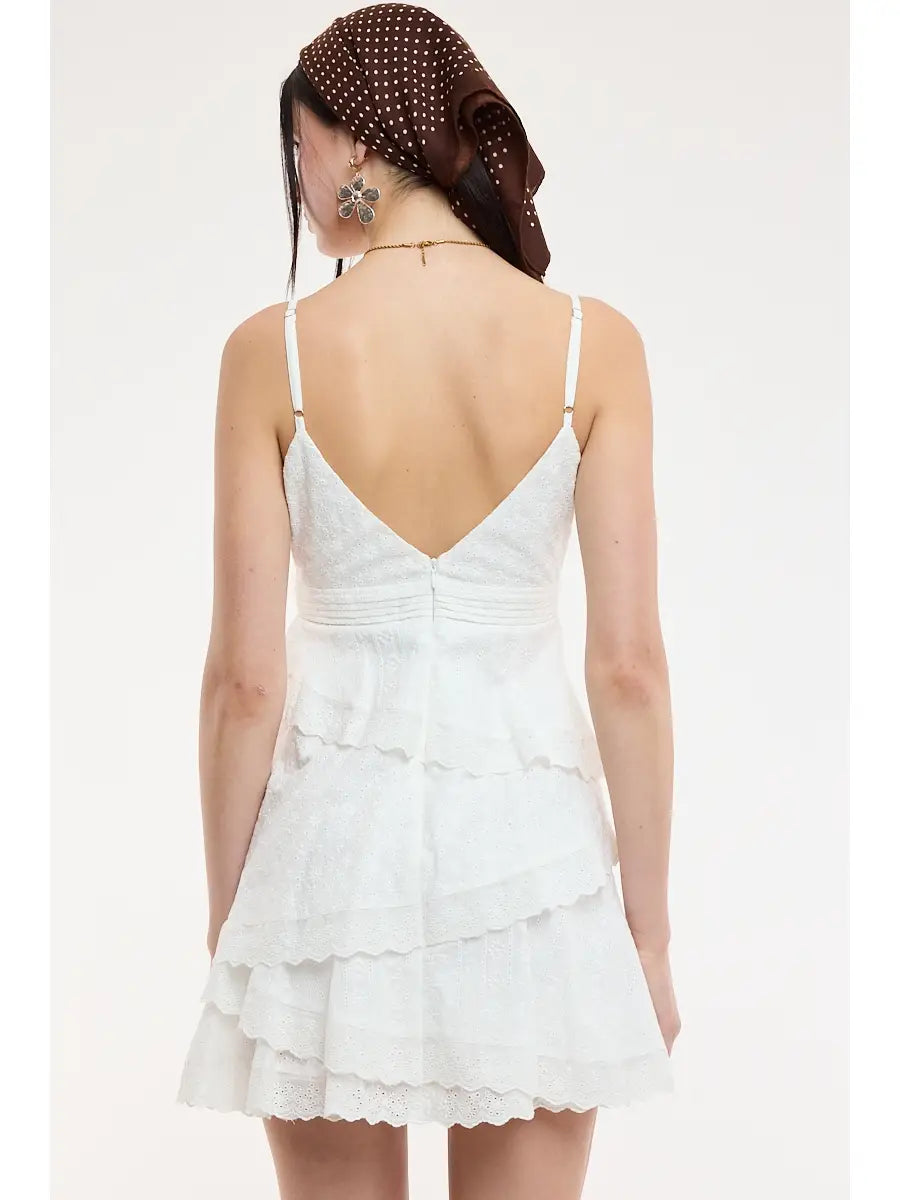 Eyelet Mini Dress