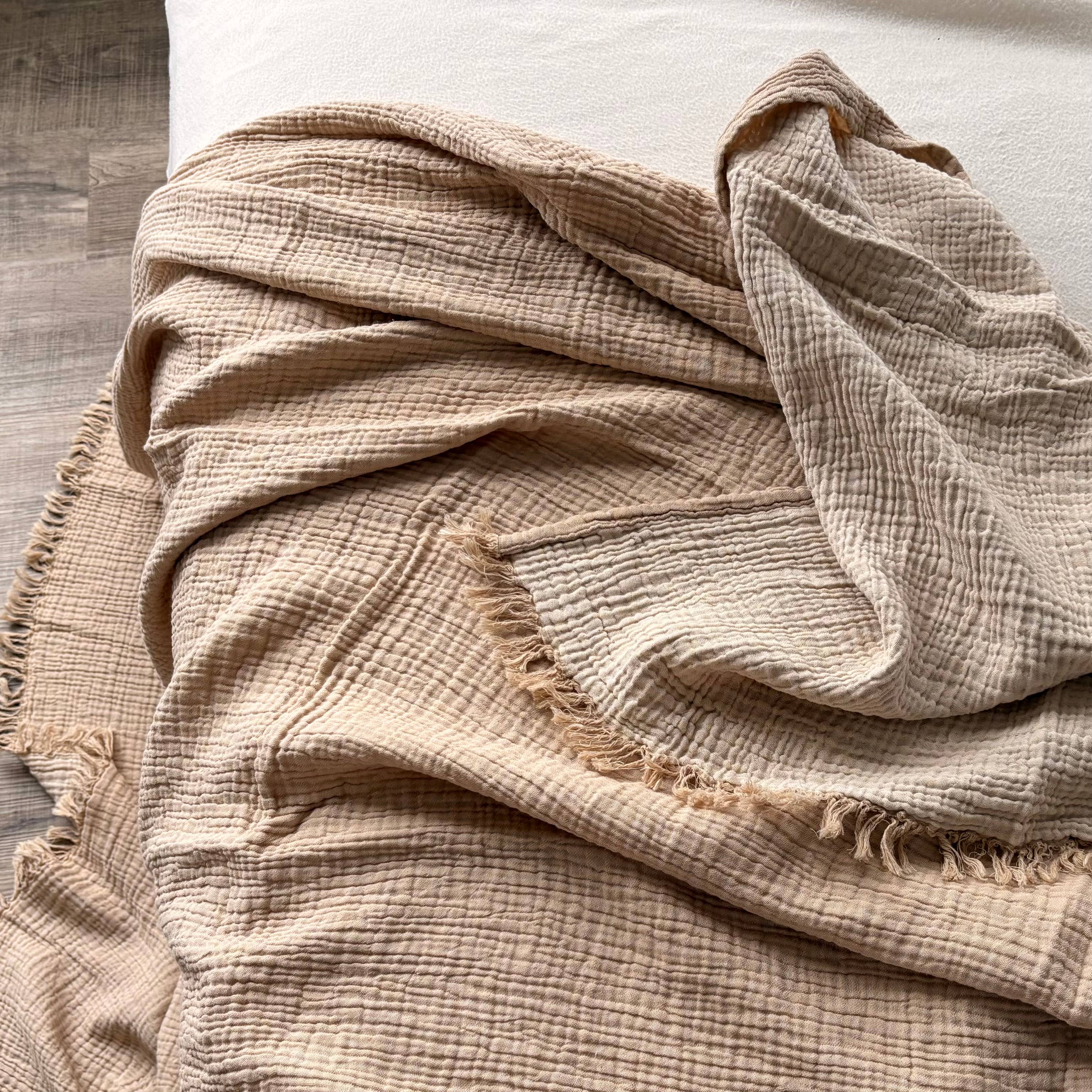  Stonewashed  Throw Blanket - 3 Colors 