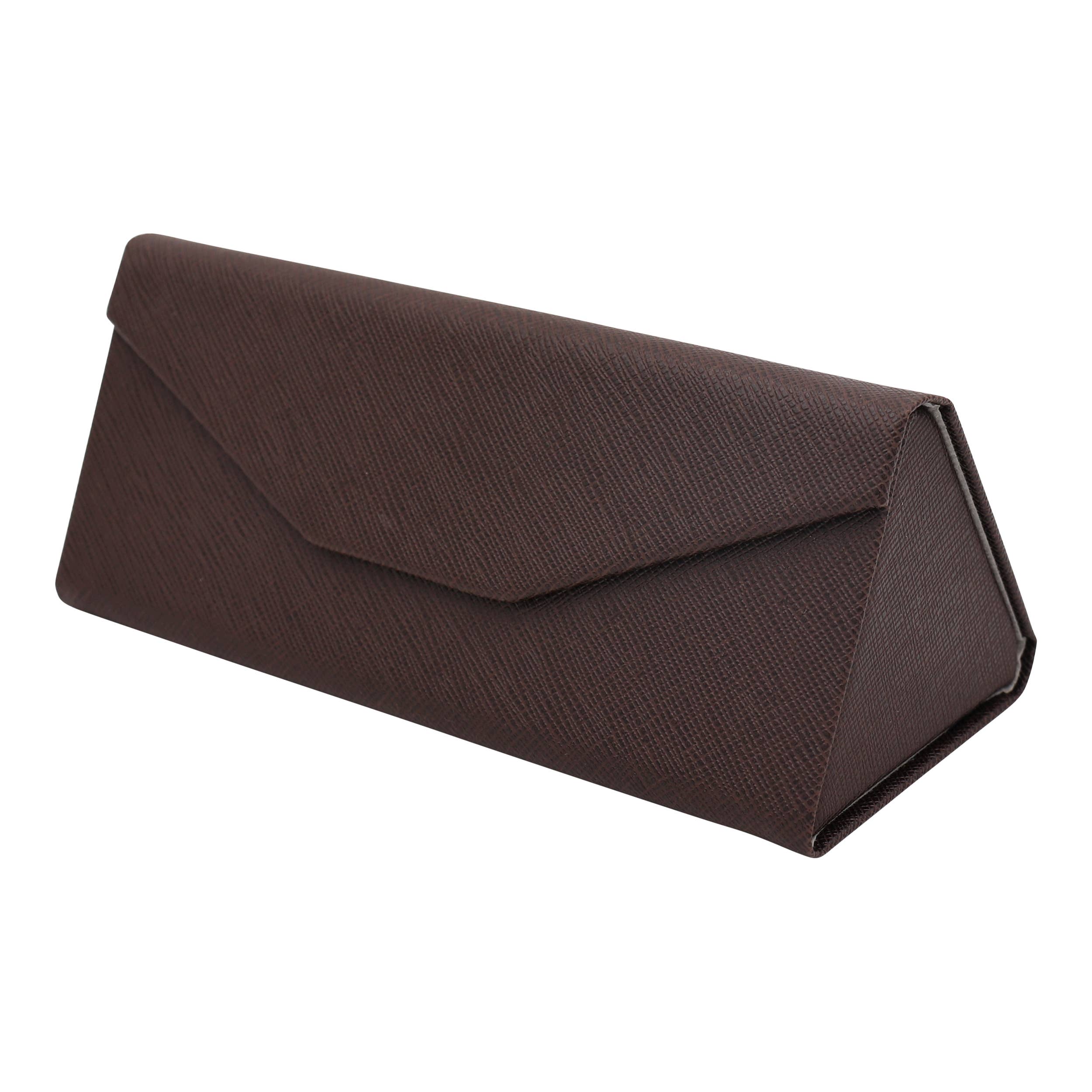 Chocolate Folding Sunglasses Glasses Case – Vegan Leather