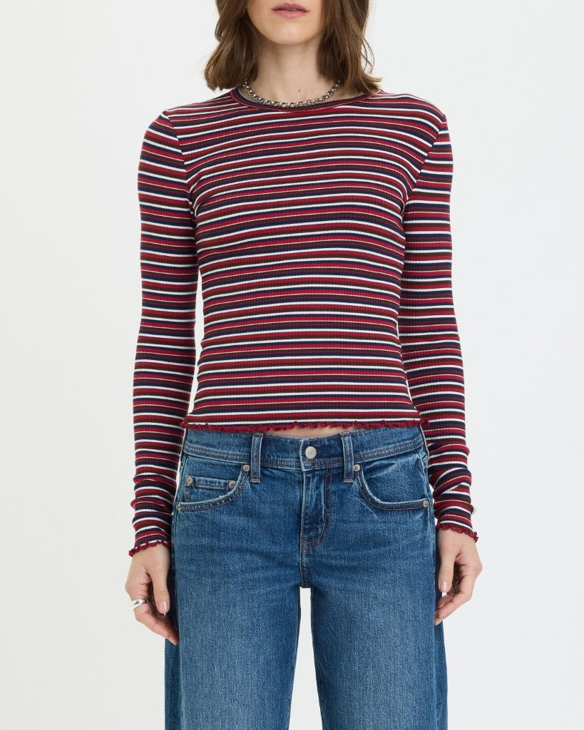 Moondrift Long Sleeve Variegated Rib Tee